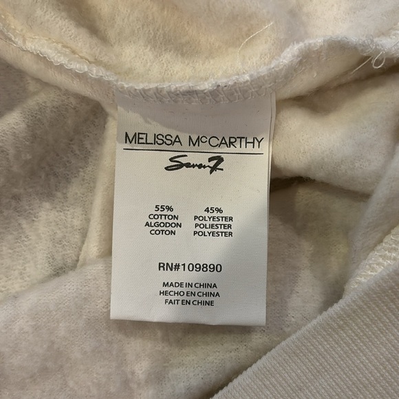 MELISSA MCCARTHY Cream Embellished Sleeve Sweater Size 1X - Picture 5 of 9